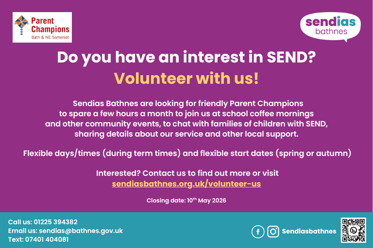 purple background with white text detailing a volunteer recruitment project